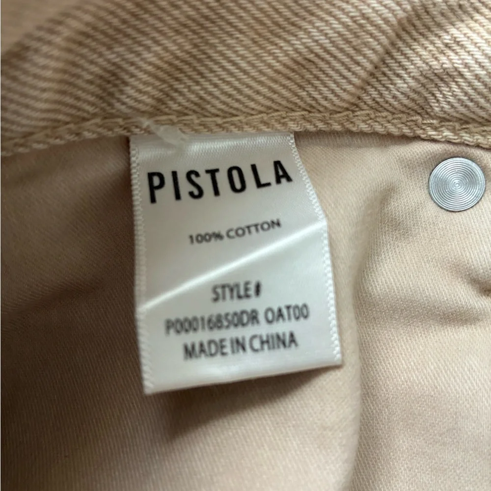 Pistola Ryder High-Rise Straight Leg Cuffed Jeans Oat color Size 27 - Picture 7 of 13